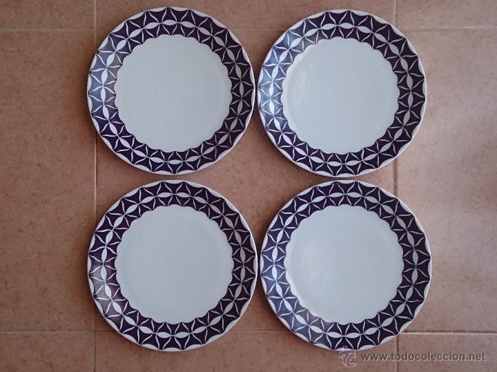 Antigüedades: Lote de cuatro platos antiguos en porcelana CASTRO GALICIA . - Foto 12 - 41183770