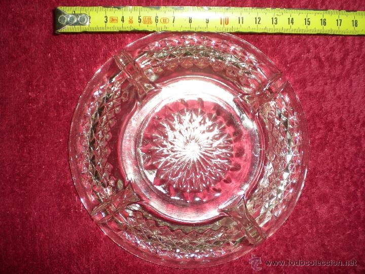 Antigüedades: precioso cenicero antiguo en cristal de CARTAGENA PRENSADO AÑOS 30 - Foto 2 - 41182461
