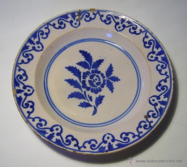 Antig&uuml;edades: PLATO  CERAMICA  DE  MANISES - Foto 1