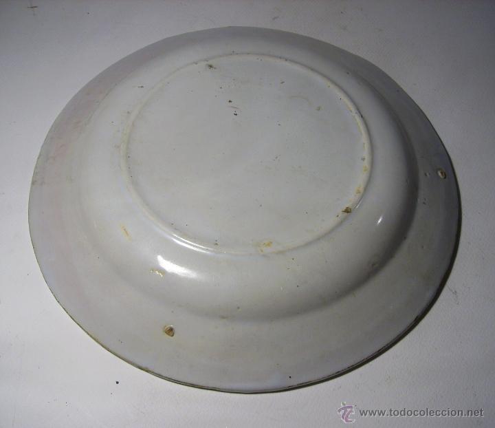 Antig&uuml;edades: GRAN PLATO CERAMICA DE MANISES - Foto 8