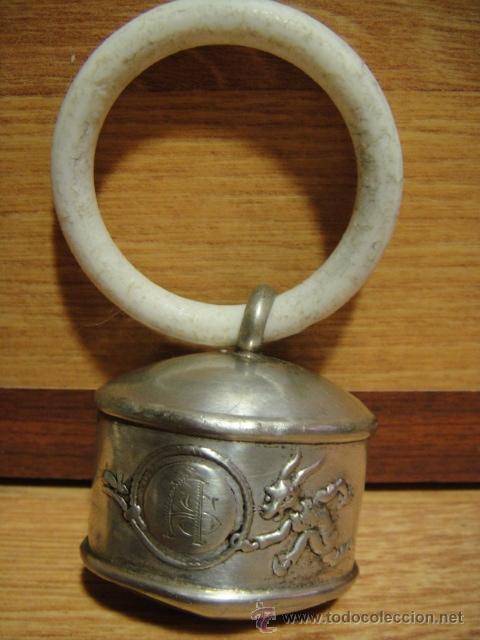 Antig&uuml;edades: antiguo estuche para bebe de alpaca plateada - Foto 4