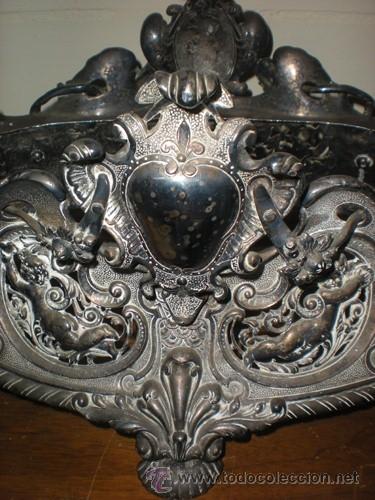 Antig&uuml;edades: CENTRO MESA BA&Ntilde;O DE PLATA - Foto 3