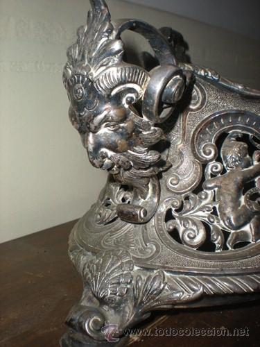 Antig&uuml;edades: CENTRO MESA BA&Ntilde;O DE PLATA - Foto 6