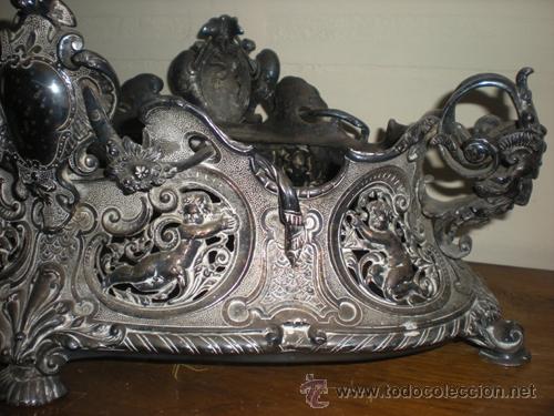 Antig&uuml;edades: CENTRO MESA BA&Ntilde;O DE PLATA - Foto 10