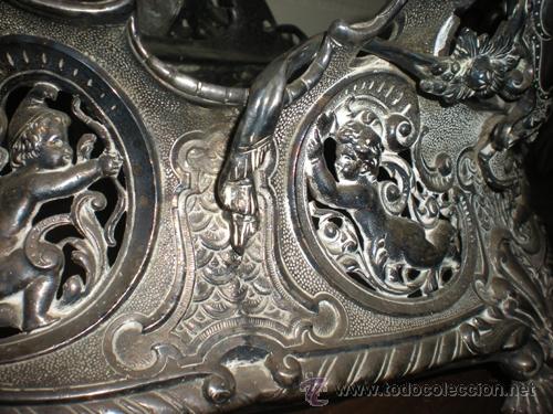 Antig&uuml;edades: CENTRO MESA BA&Ntilde;O DE PLATA - Foto 19