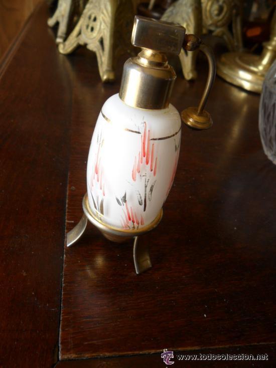 Antig&uuml;edades: PERFUMADOR DE OPALINA DECORADO A MANO - ANTIGUO - Foto 2