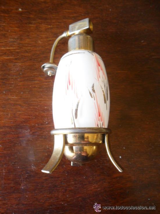 Antig&uuml;edades: PERFUMADOR DE OPALINA DECORADO A MANO - ANTIGUO - Foto 3