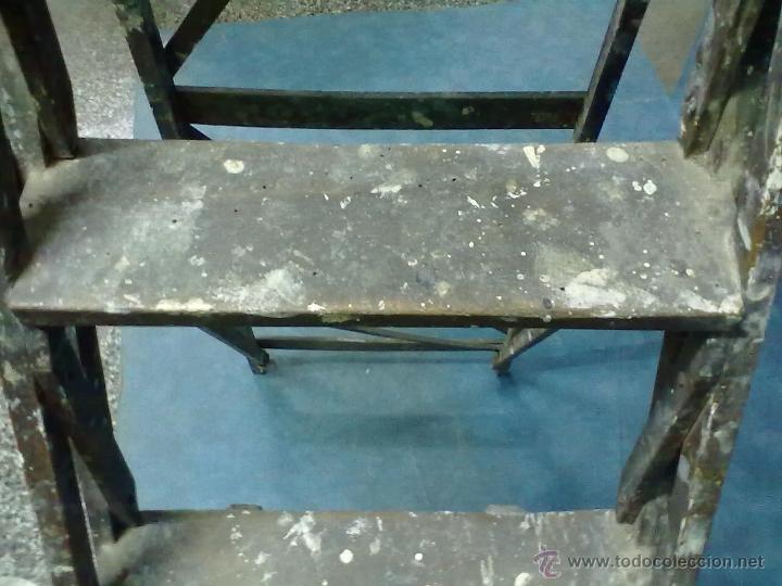 Antig&uuml;edades: ESCALERA DE BIBLIOTECA ESCALERA DE PINTOR - Foto 4