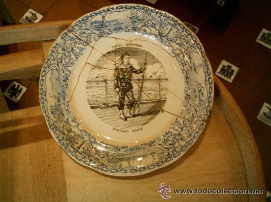 Antig&uuml;edades: Plato antiguo.Siglo XIX - Foto 1