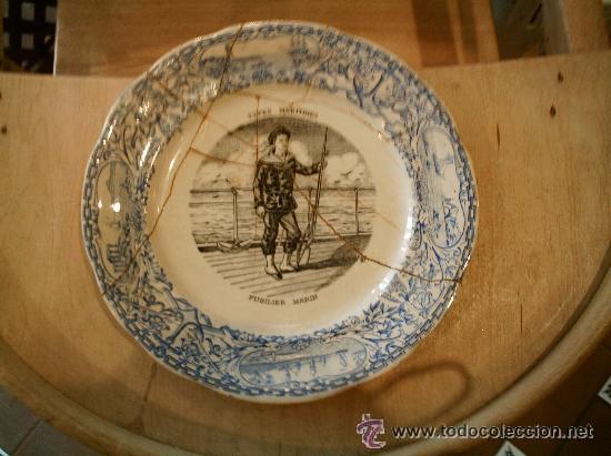 Antig&uuml;edades: Plato antiguo.Siglo XIX - Foto 2