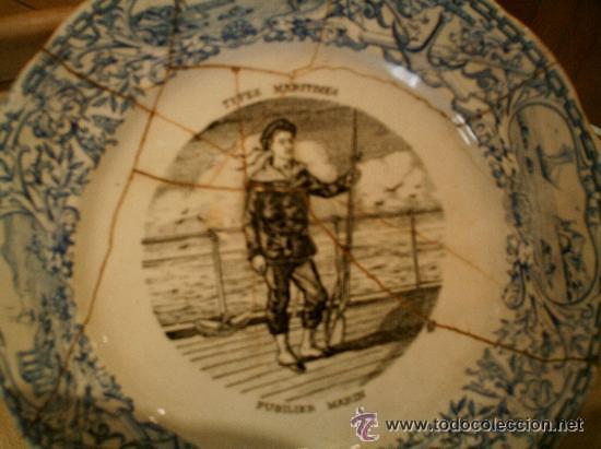 Antig&uuml;edades: Plato antiguo.Siglo XIX - Foto 3