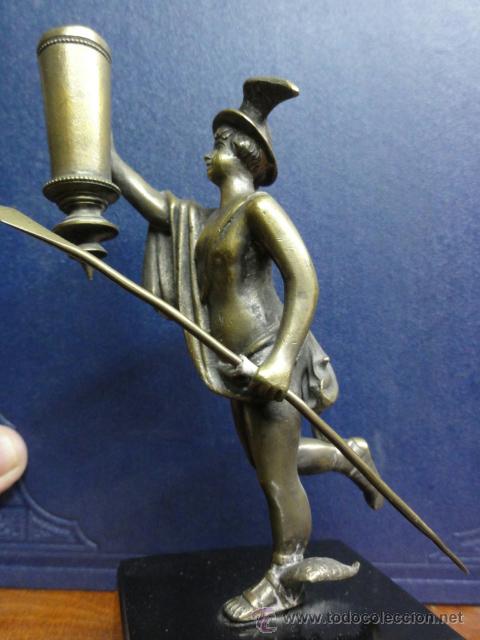 Antig&uuml;edades: bronce peque&ntilde;o Mercurio - Foto 1