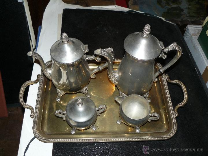 Antig&uuml;edades: ANTIGUO JUEGO DE CAFE EN ALPACA - Foto 2