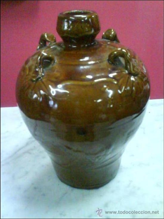 Antig&uuml;edades: ANTIGUO JARRON ORIENTAL DE BARRO - Foto 1
