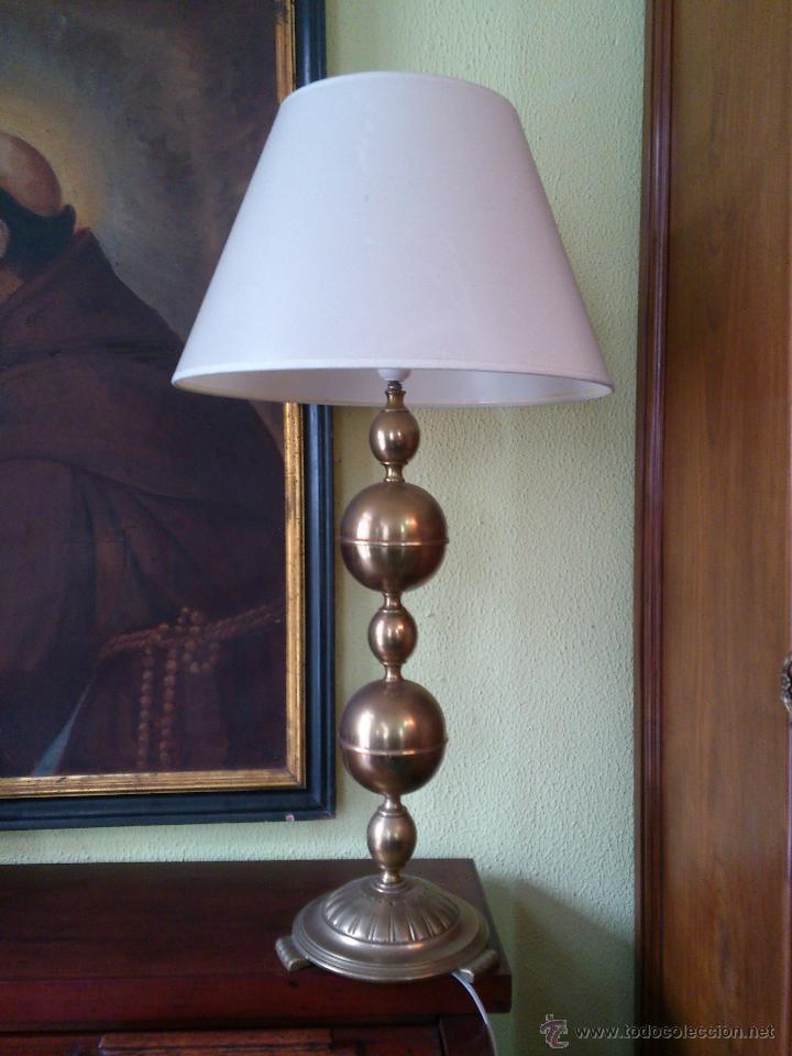 Antig&uuml;edades: L&aacute;mpara de metal (sobremesa) - Foto 1