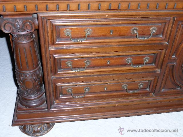 Antig&uuml;edades: ANTIGUO MUEBLE LIBRERIA DE MADERA TALLADA. - Foto 6