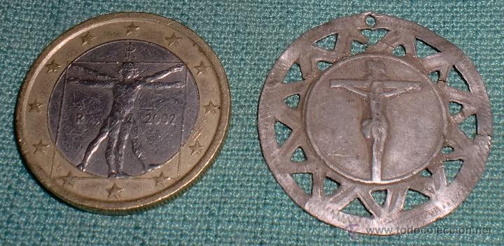 Antig&uuml;edades: Medalla de plata santisimo cristo de limpias - Foto 1