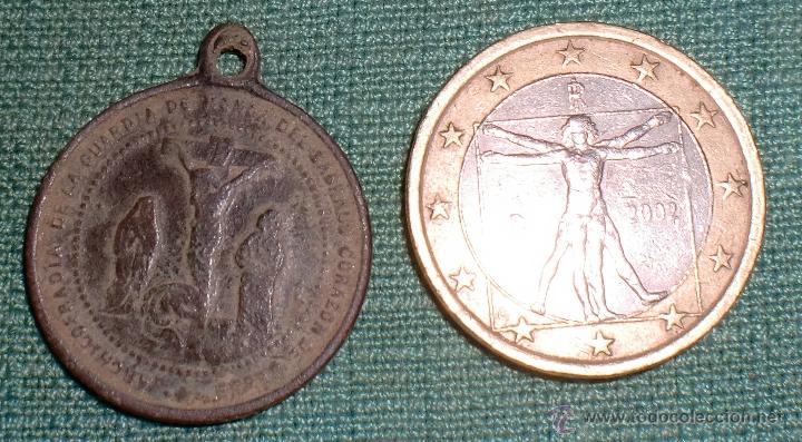 Antig&uuml;edades: Medalla de guardia del sagrado corazon de Jesus - Foto 1