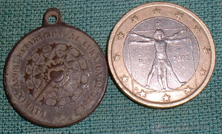 Antig&uuml;edades: Medalla de guardia del sagrado corazon de Jesus - Foto 2