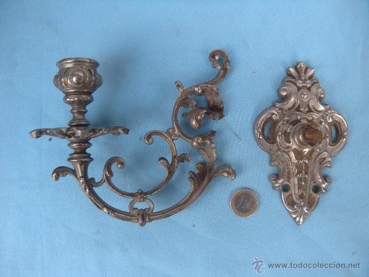 Antig&uuml;edades: ANTIGUO APLIQUE CANDELERO DE PARED. QUEBRADO. - Foto 1