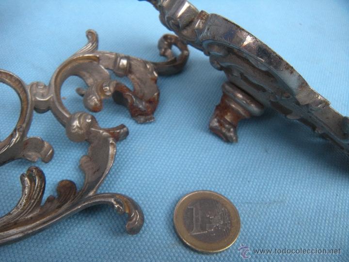 Antig&uuml;edades: ANTIGUO APLIQUE CANDELERO DE PARED. QUEBRADO. - Foto 6