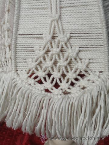 Antig&uuml;edades: DECORATIVA L&Aacute;MPARA DE SOBREMESA CON PANTALLA DE MACRAM&Eacute;. - Foto 7