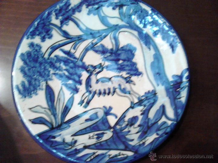 Antig&uuml;edades: PLATO CERAMICA AZUL - Foto 1