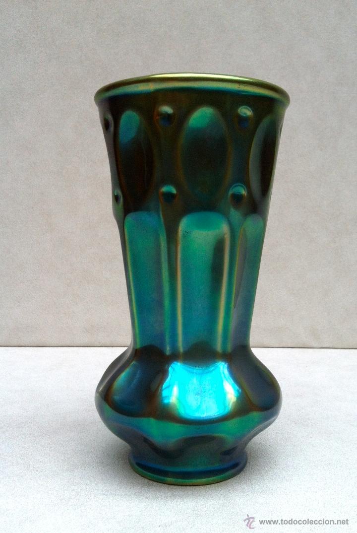 Antig&uuml;edades: JARRON CERAMICA IRIDISCENTE ART NOUVEAU  ZSOLNAY HUNGARY