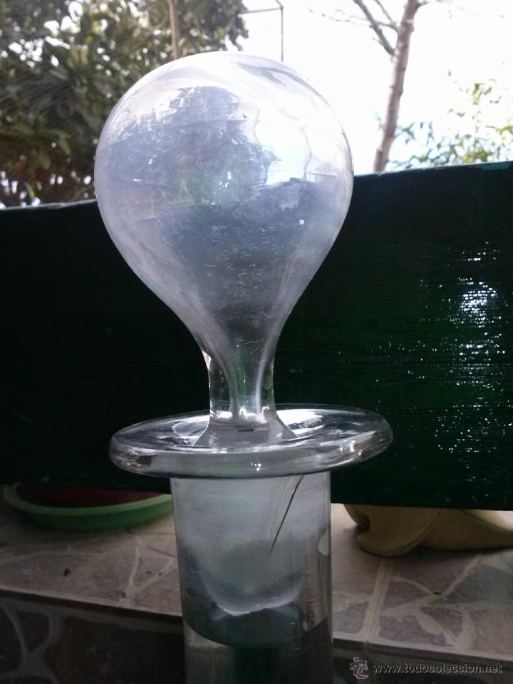 Antig&uuml;edades: antigua botella de crital soplado. - Foto 3