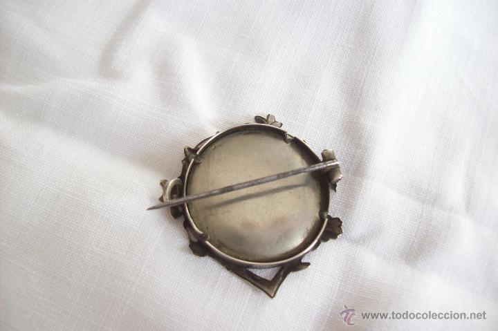 Antig&uuml;edades: Broche portafoto de plata - Foto 2