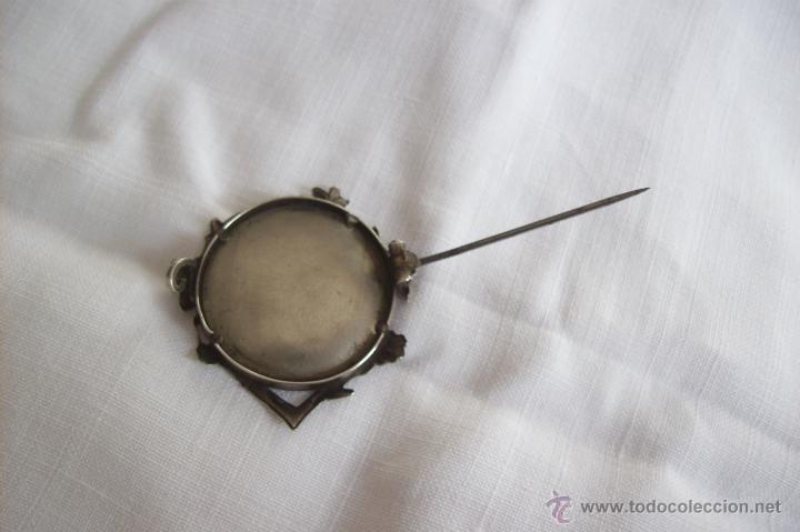 Antig&uuml;edades: Broche portafoto de plata - Foto 3