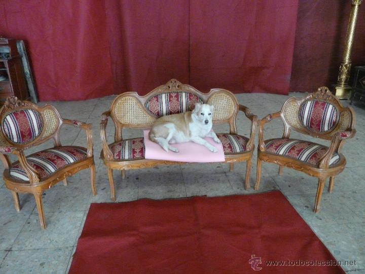 Antig&uuml;edades: SILLERIA LUIS XV, TRESILLO - Foto 1