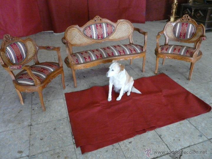 Antig&uuml;edades: SILLERIA LUIS XV, TRESILLO - Foto 2