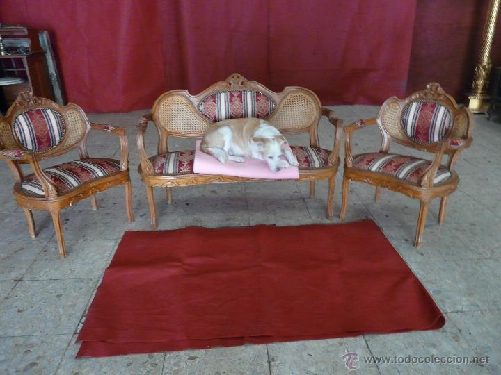 Antig&uuml;edades: SILLERIA LUIS XV, TRESILLO - Foto 3