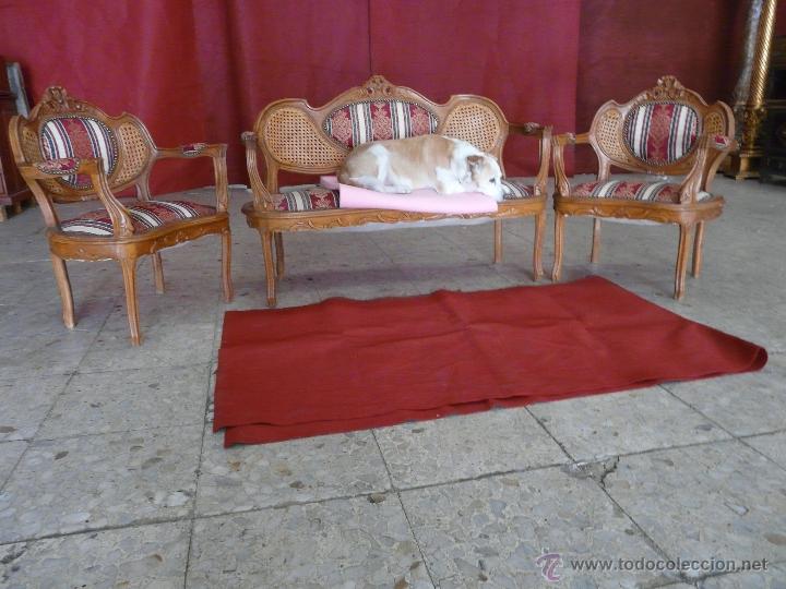 Antig&uuml;edades: SILLERIA LUIS XV, TRESILLO - Foto 7