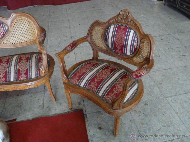 Antig&uuml;edades: SILLERIA LUIS XV, TRESILLO - Foto 10