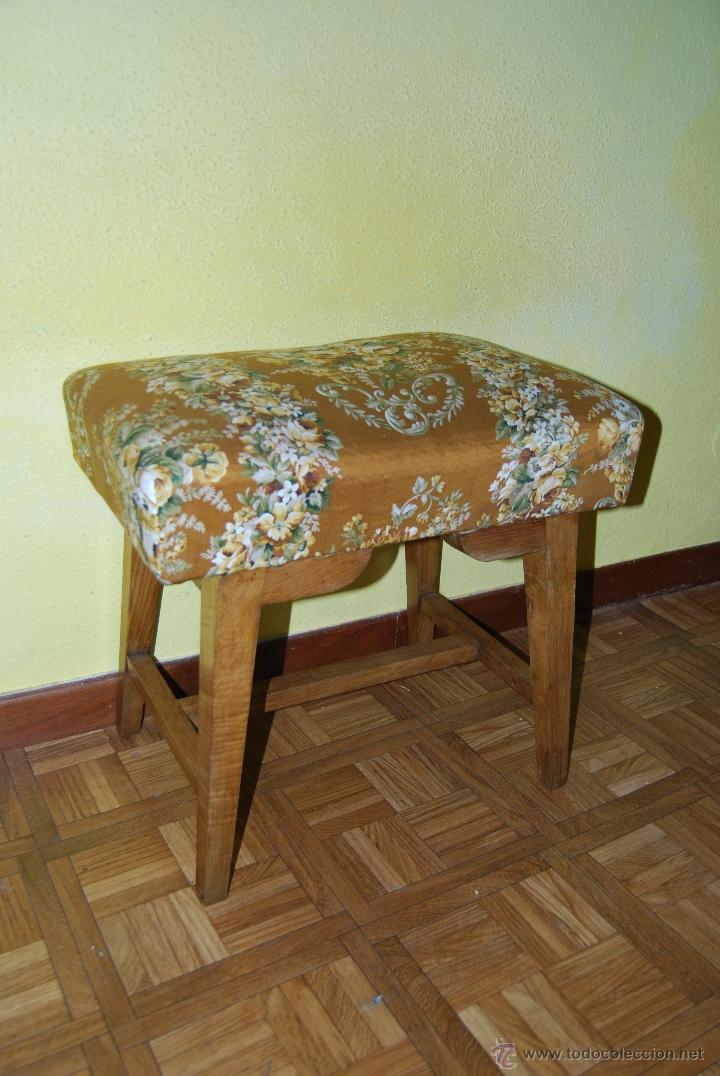 Antig&uuml;edades: ANTIGUO TABURETE DE MADERA - ASIENTO - PIANO - Foto 3