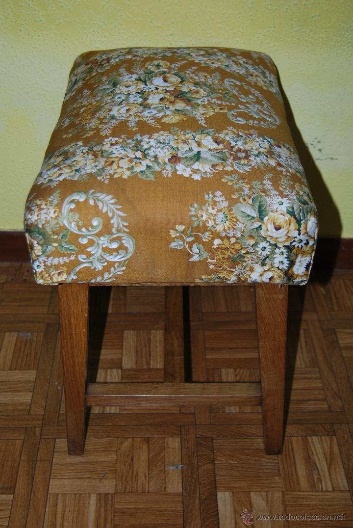 Antig&uuml;edades: ANTIGUO TABURETE DE MADERA - ASIENTO - PIANO - Foto 7