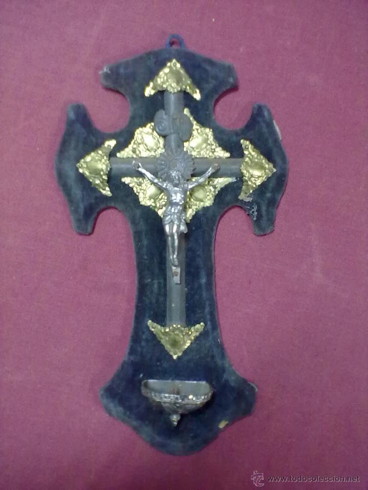 Antig&uuml;edades: AGUABENDITERA BENDITERA CRISTO CRUCIFICADO - Foto 1