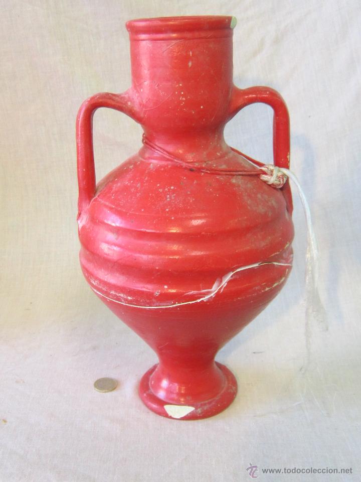 Antig&uuml;edades: BOTIJO PINTADO DE ROJO - Foto 2