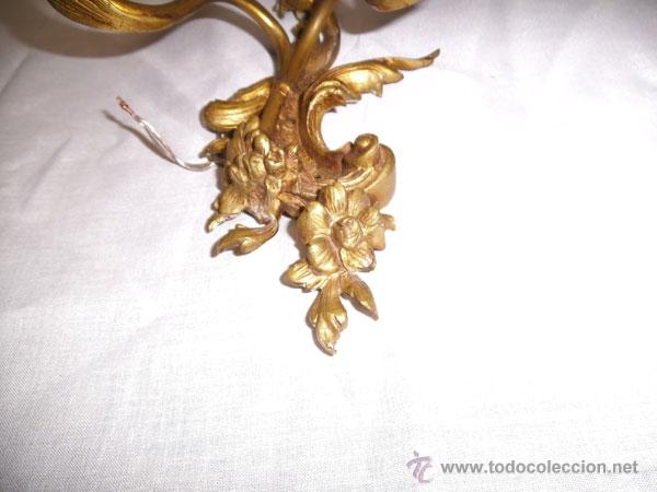 Antig&uuml;edades: APLIQUE CON DOS BRAZOS, DE BRONCE , MODERNISTA - Foto 3