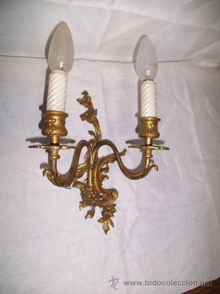 Antig&uuml;edades: APLIQUE CON DOS BRAZOS, DE BRONCE , MODERNISTA - Foto 7