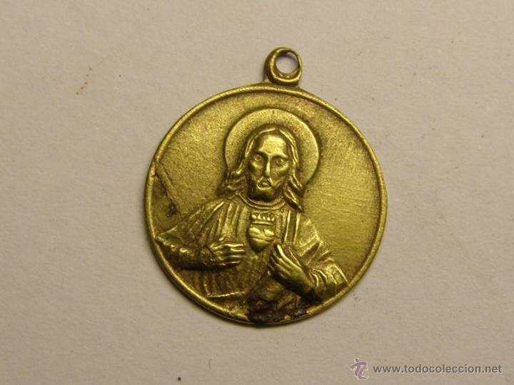 Antig&uuml;edades: Medalla religiosa Sagrado Coraz&oacute;n. - Foto 1