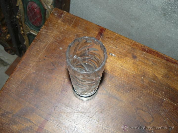 Antig&uuml;edades: JARR&Oacute;N DE CRISTAL TALLADO Y PLATA - Foto 2