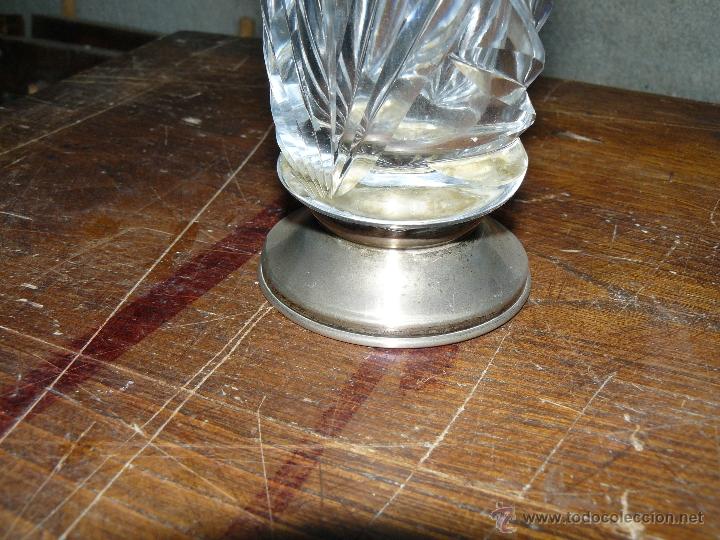 Antig&uuml;edades: JARR&Oacute;N DE CRISTAL TALLADO Y PLATA - Foto 3