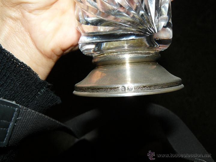 Antig&uuml;edades: JARR&Oacute;N DE CRISTAL TALLADO Y PLATA - Foto 4