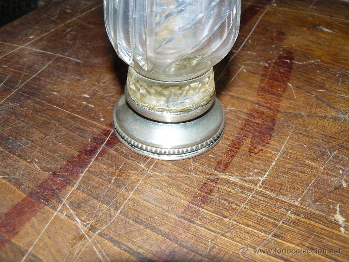 Antig&uuml;edades: JARR&Oacute;N DE CRISTAL TALLADO Y PLATA - Foto 3