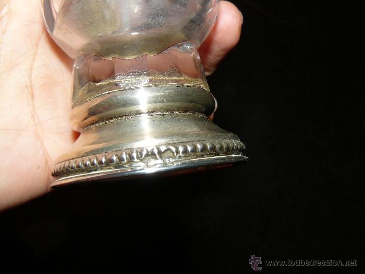 Antig&uuml;edades: JARR&Oacute;N DE CRISTAL TALLADO Y PLATA - Foto 4