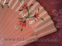 Antig&uuml;edades: ABANICO PINTADO A MANO MADERA - Foto 2