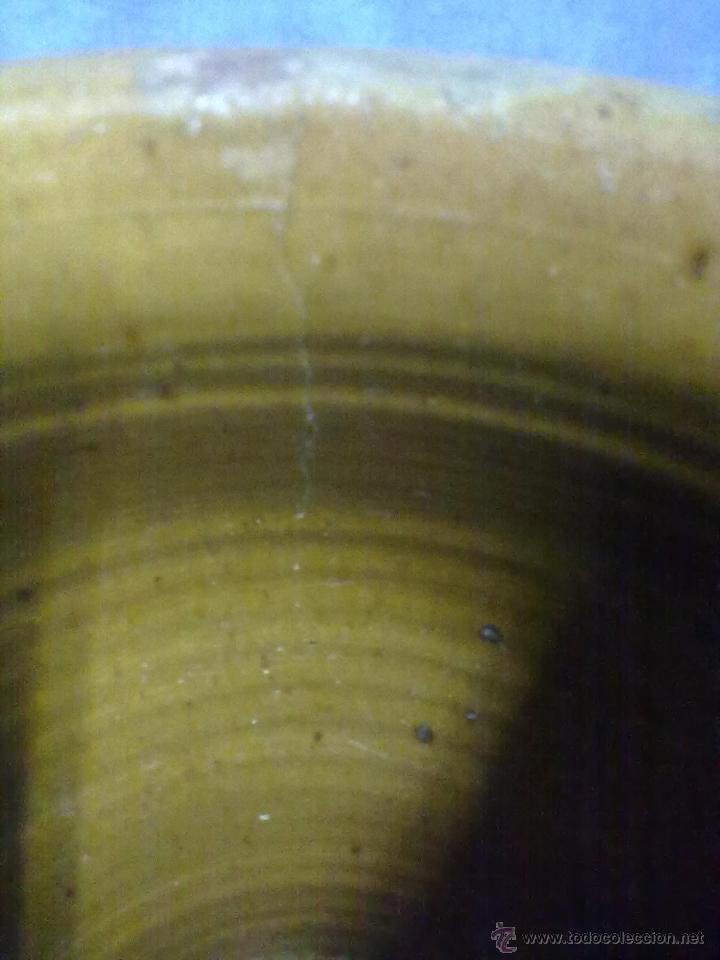 Antig&uuml;edades: ORZA BARRO ESMALTADO CUELLO E INTERIOR - Foto 3